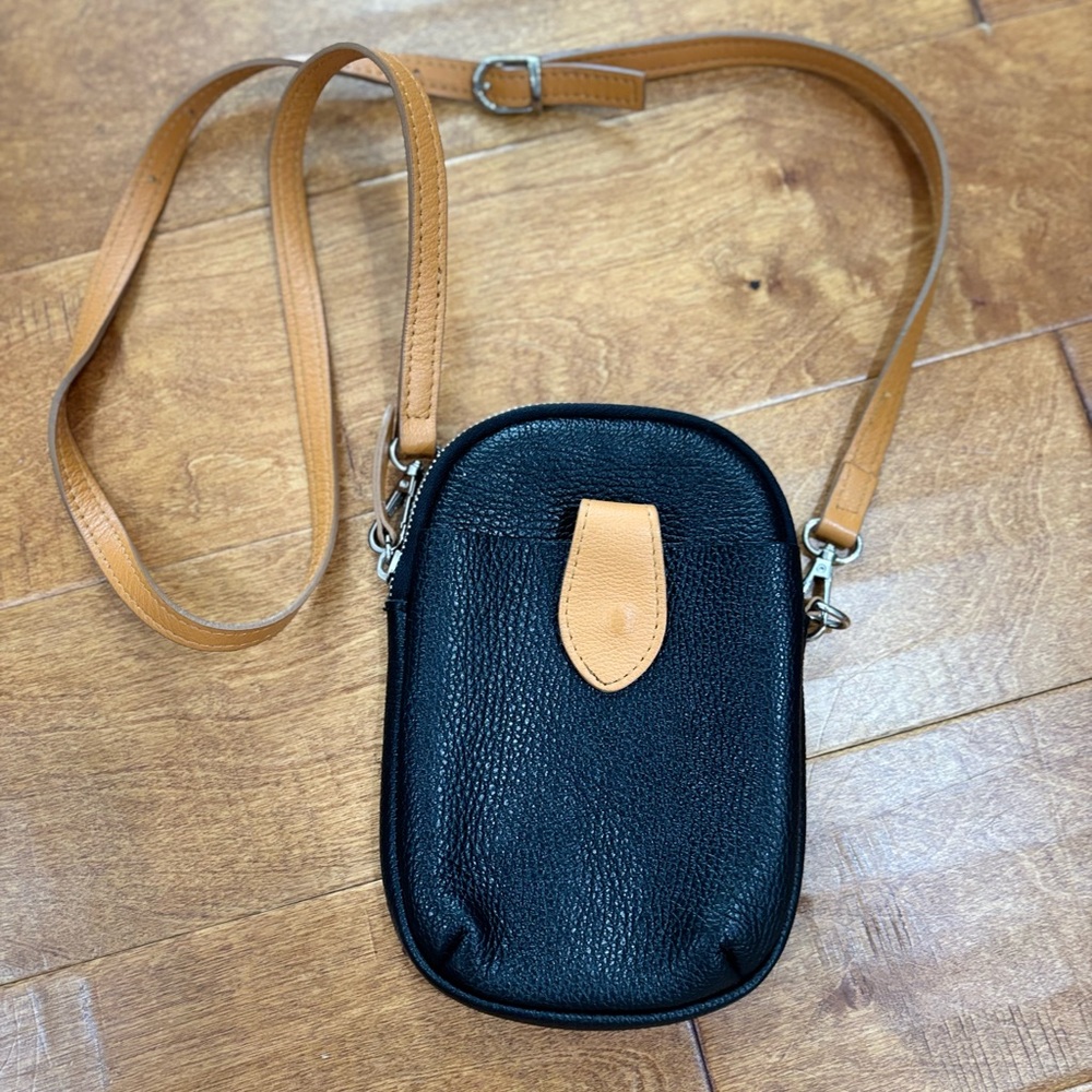 Black and Tan Crossbody Bag